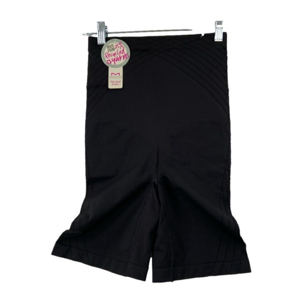Maidenform Shaper Size L Black High Waist Thigh Slimmer Cool Comfort